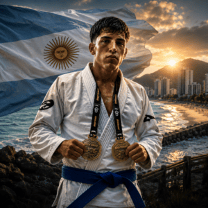Argentino Juan Mas conquista ouro no peso e no absoluto no Circuito Catarinense Mormaii em Itapema/SC