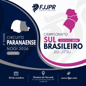 FJJPR abre inscrições para o Sul Brasileiro Feminino e o Paranaense NOGI
